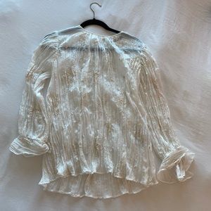 Sheer white zara blouse
